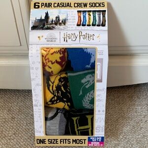 Warner Bros. Harry Potter Themed Crew Socks - Multicolor 6 Pack